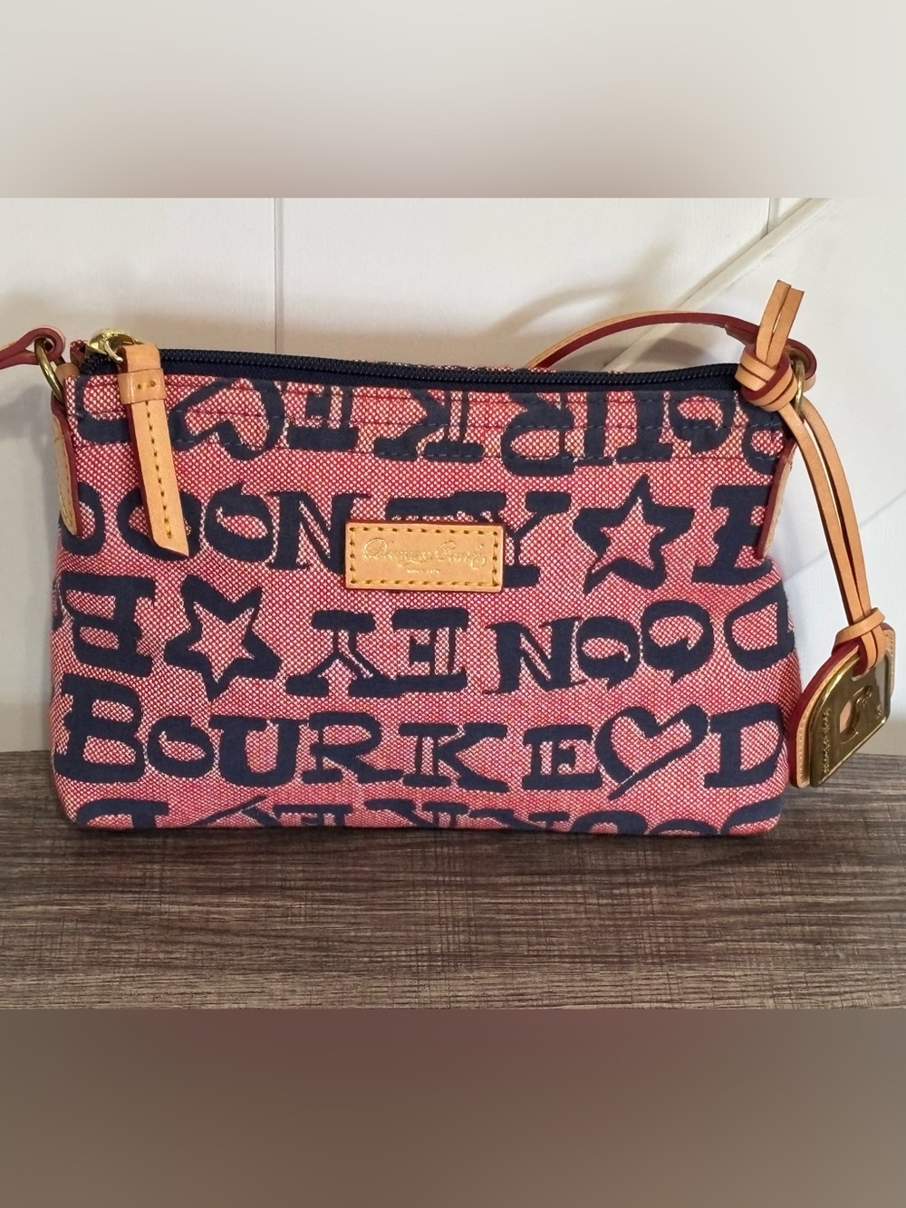Y2K-era Dooney & Bourke Crayon Graffiti Hearts & Stars Pouchette Crossbody Bag
